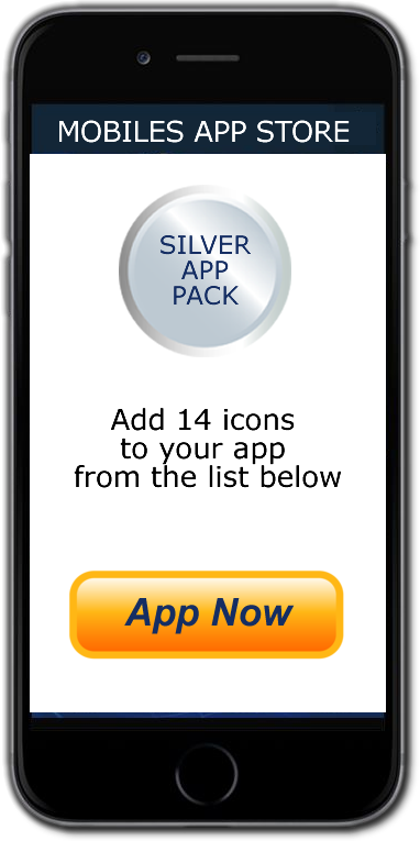 Mobiles App Store Silver App Pack